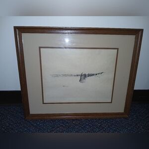 Vintage Artist Coston Beach Fence Landscape